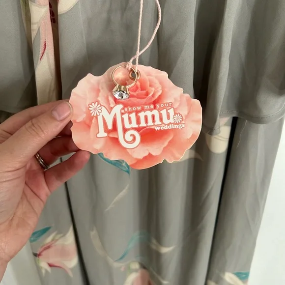 Show Me Your MuMu Gray Floral Maxi Dress - Picture 5 of 7